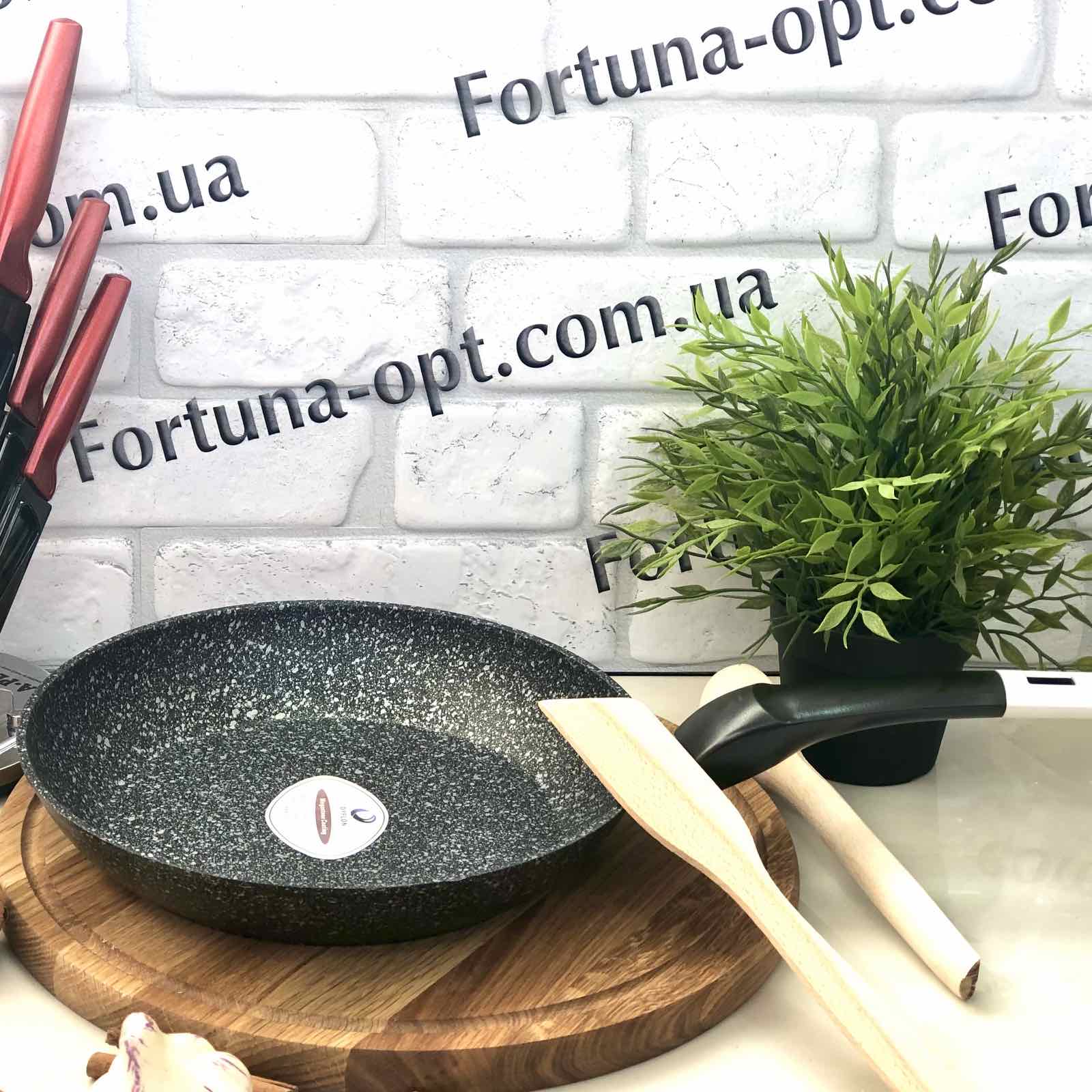 Сковорода с гранитным покрытием A-Plus - 1521 - 24 см ✅ базовая цена $8.22 ✔ Опт ✔ Скидки ✔ Заходите! - Интернет-магазин ✅ Фортуна-опт ✅