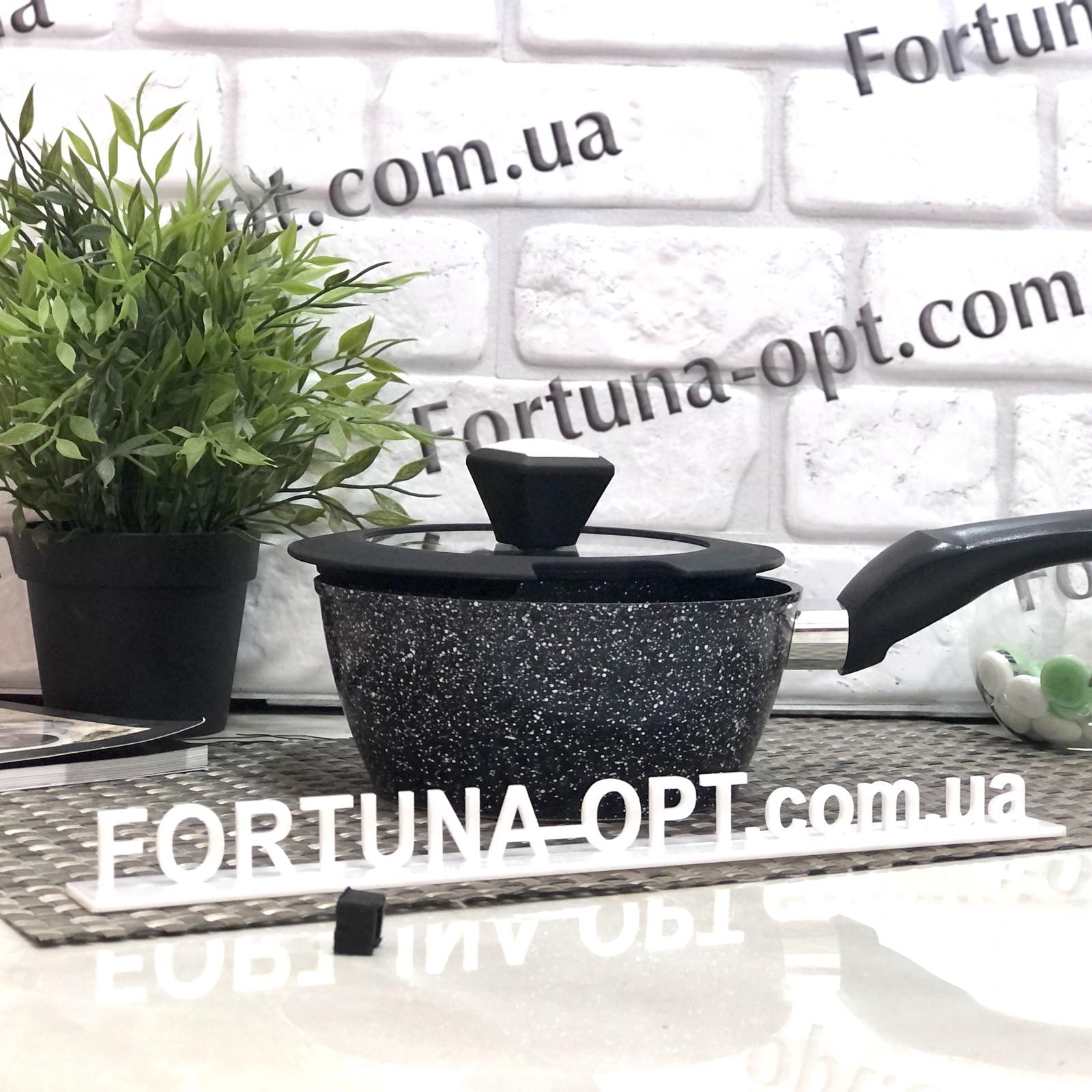 Ковш кухонный A-Plus 16 см (1488) Мраморный ✅ базовая цена $11.79 ✔ Опт ✔ Скидки ✔ Заходите! - Интернет-магазин ✅ Фортуна-опт ✅