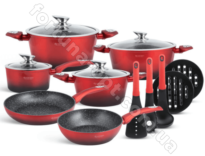 Набор посуды Edenberg с мраморным антипригарным покрытием EB - 5619 ✅ базовая цена $99.67 ✔ Опт ✔ Скидки ✔ Заходите! - Интернет-магазин ✅ Фортуна-опт ✅