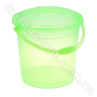Ведро пластиковое 12 л с крышкой прозрачное - 0755 ✅базовая цена 63.58 грн. ✔ Опт ✔ Скидки ✔ Заходите! - Интернет-магазин ✅ Фортуна-опт ✅