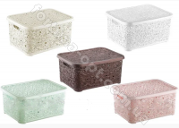 Корзина с крышкой пластиковая Ажур 6 л 0744 ✅ базовая цена 40.73 грн. ✔ Опт ✔ Акции ✔ Заходите! - Интернет-магазин Fortuna-opt.com.ua.