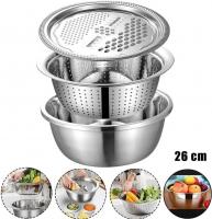 Набор 3 в 1 миска дуршлаг терка Frico FRU - 288 ✅ базовая цена $13.06 ✔ Опт ✔ Акции ✔ Заходите! - Интернет-магазин Fortuna-opt.com.ua.