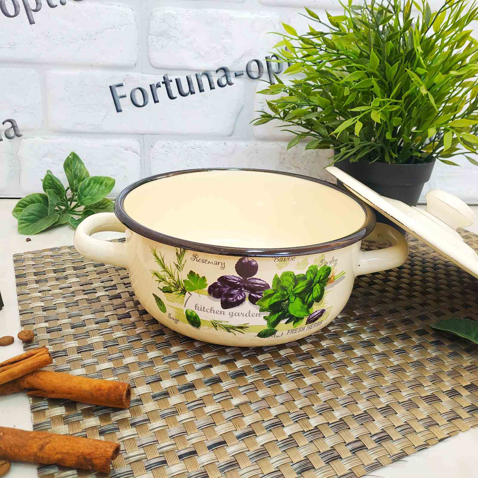 Кастрюля эмалированная 1,5л 1608/2  Разное  ✅ базовая цена 257.05 грн. ✔ Опт ✔ Скидки ✔ Заходите! - Интернет-магазин ✅ Фортуна-опт ✅