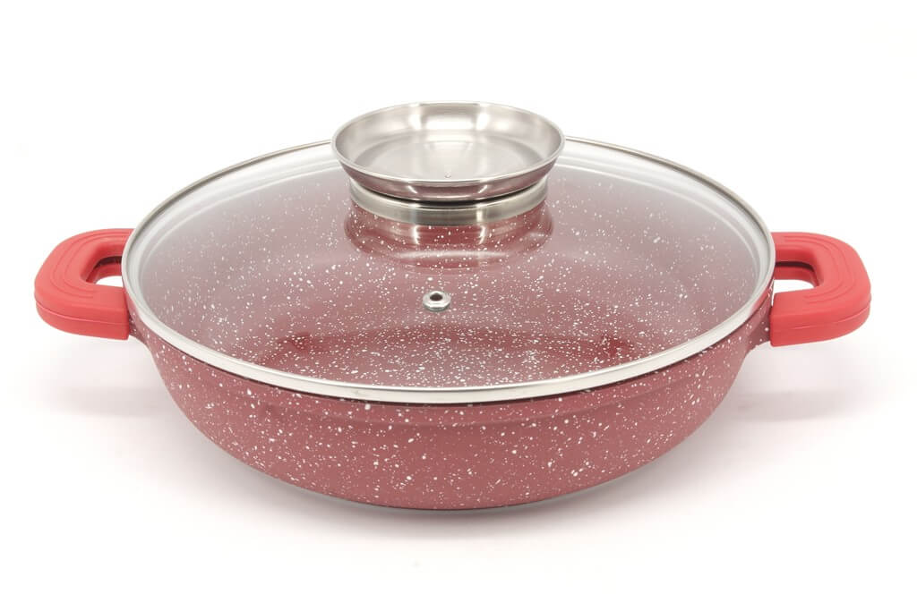 Сковорода - сотейник гранитное покрытие A - Plus - 1998 - 24 см ✅ базовая цена $13.85 ✔ Опт ✔ Скидки ✔ Заходите! - Интернет-магазин ✅ Фортуна-опт ✅