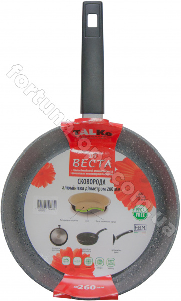 Сковорода Talko Веста 26см темно-серая (AD 50260) ✅ базовая цена 1&nbsp;206.69 грн. ✔ Опт ✔ Скидки ✔ Заходите! - Интернет-магазин ✅ Фортуна-опт ✅