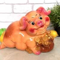 Копилка Свинья богачка 7866 ➜ Оптом и в розницу ✅ актуальная цена - Интернет магазин ✅ Фортуна ✅