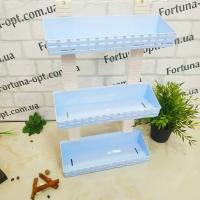 Полка для ванной комнаты прямая 3-ярусная пластик Ротанг - 0713 ✅ базовая цена 142.97 грн. ✔ Опт ✔ Акции ✔ Заходите! - Интернет-магазин Fortuna-opt.com.ua.