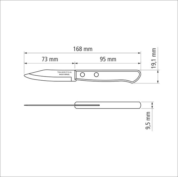 Нож для очистки кожуры в блистере 76 мм Трамонтина POLYWOOD с красной деревянной ручкой в блистере - 21118/173 ✅ базовая цена 103.36 грн. ✔ Опт ✔ Скидки ✔ Заходите! - Интернет-магазин ✅ Фортуна-опт ✅