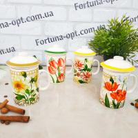 Чашка-заварник "Цветы" 300 мл 2772 ✅ базовая цена 75.04 грн. ✔ Опт ✔ Акции ✔ Заходите! - Интернет-магазин Fortuna-opt.com.ua.
