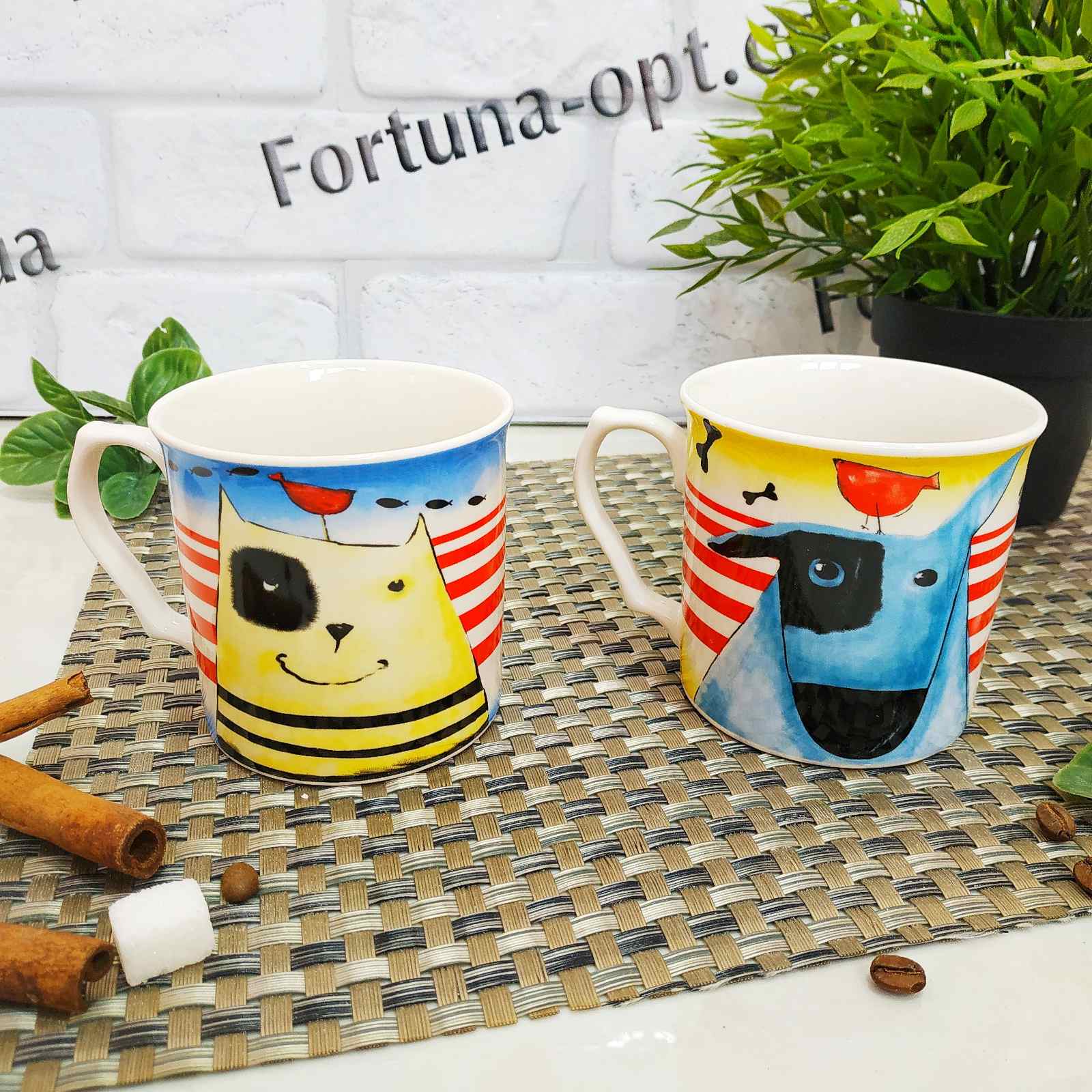 Чашка  керамическая 290 мл "Зверята" SNT - 506-01 ✅ базовая цена 43.48 грн. ✔ Опт ✔ Скидки ✔ Заходите! - Интернет-магазин ✅ Фортуна-опт ✅