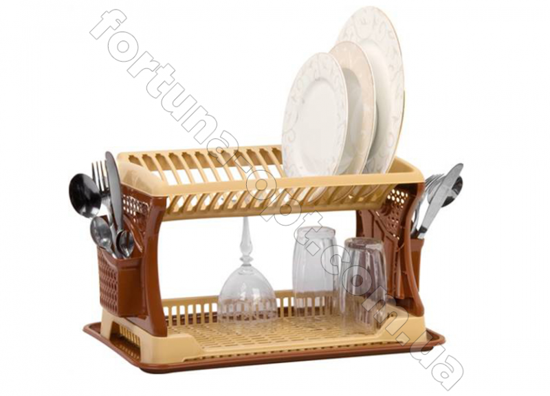 Сушилка для посуды двухярусная Модерн 1015 ✅ базовая цена 293 грн. ✔ Опт ✔ Акции ✔ Заходите! - Интернет-магазин Fortuna-opt.com.ua.