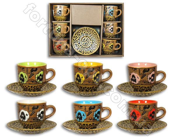 Сервиз кофейный 12 предметов Elina EL -  5032 ➜ Оптом и в розницу ✅ актуальная цена - Интернет магазин ✅ Фортуна ✅