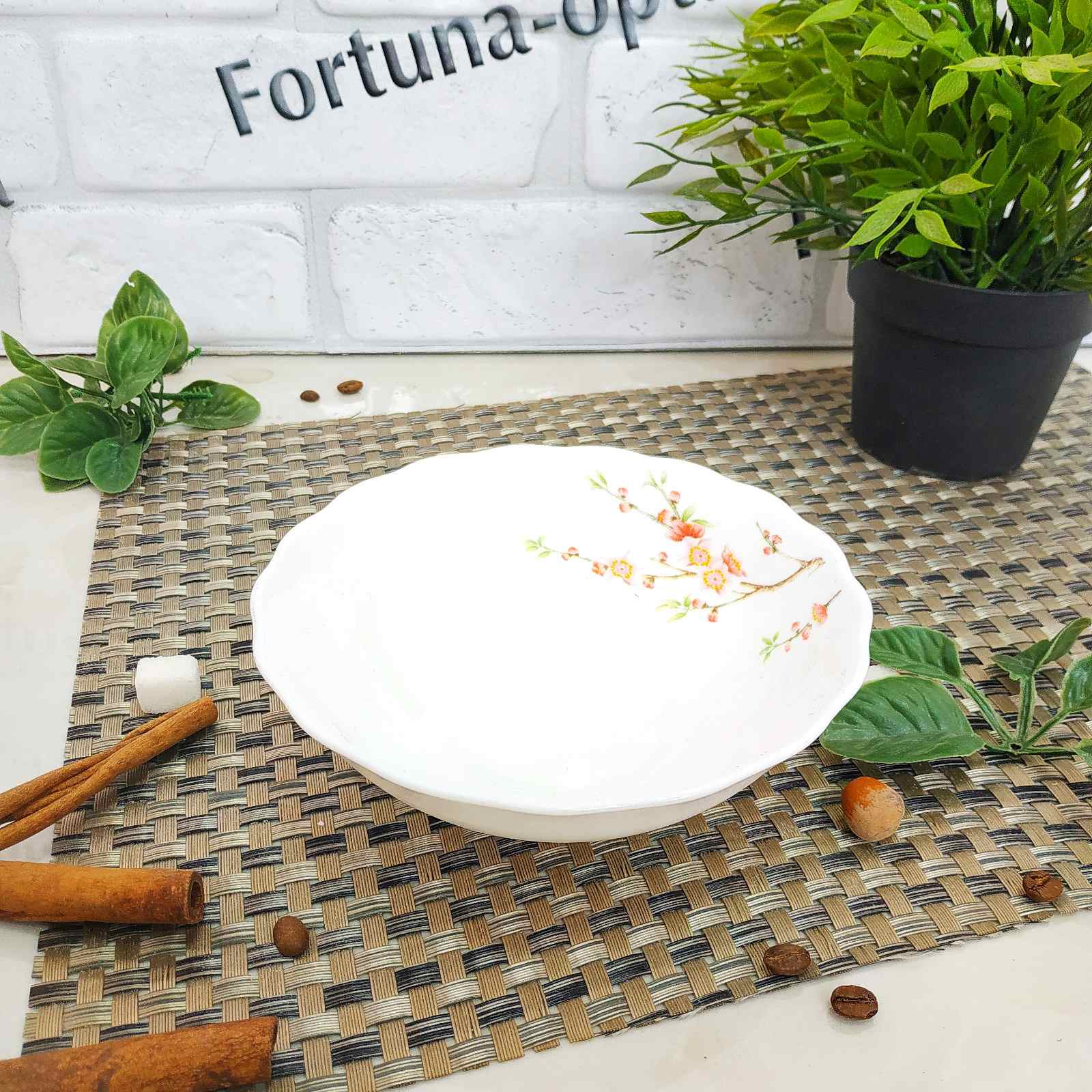 Салатник "6" стеклокерамический Японская вишня SNT - 30059 (61122) ✅ базовая цена 33.37 грн. ✔ Опт ✔ Скидки ✔ Заходите! - Интернет-магазин ✅ Фортуна-опт ✅