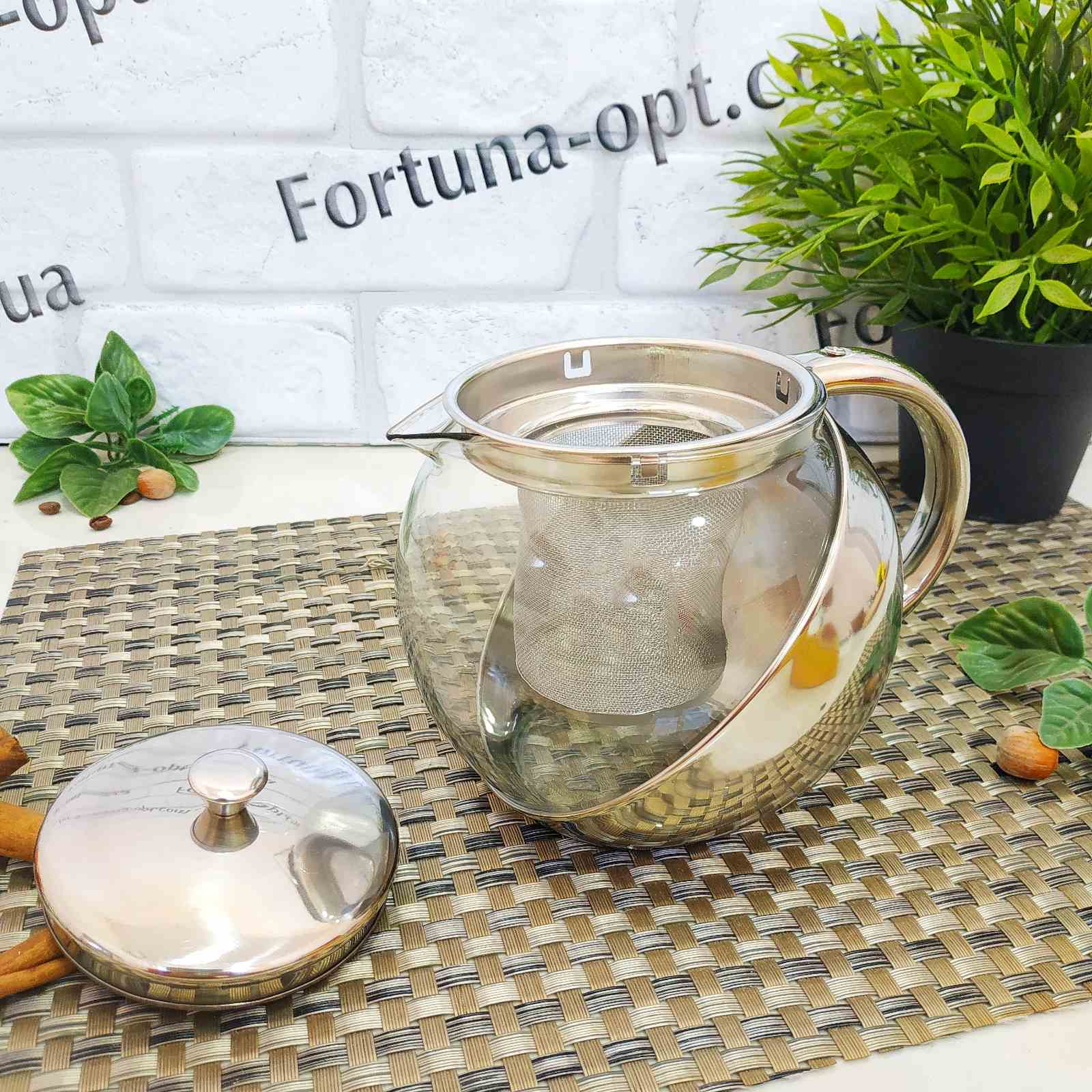 Заварочный чайник в металлическом корпусе 0.9 л A-Plus - 0113 ✅ базовая цена $5.15 ✔ Опт ✔ Скидки ✔ Заходите! - Интернет-магазин ✅ ;Фортуна-опт ✅