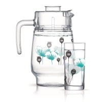 Графин +6стак люминарк 7 пр  ANGELIQUE TURQUOISE 6286 ➜ Оптом и в розницу ✅ актуальная цена - Интернет магазин ✅ Фортуна ✅ 