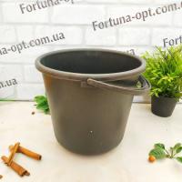 Ведро пластиковое черное 2 сорт 8 л - 0007  ✅ базовая цена 36.88 грн. ✔ Опт ✔ Акции ✔ Заходите! - Интернет-магазин Fortuna-opt.com.ua.