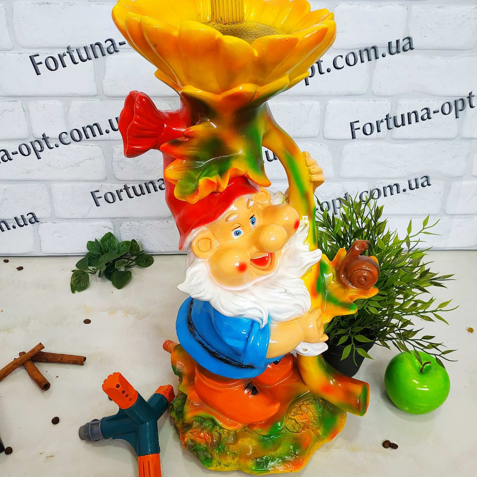 Поливалка Гномы с подсолнухом 0400 (полимер) ✅ базовая цена 728.16 грн. ✔ Опт ✔ Скидки ✔ Заходите! - Интернет-магазин ✅ Фортуна-опт ✅