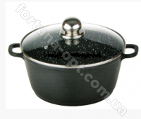 Кастрюля с гранитным покрытием Frico FRU - 400 5,8 л. - 28 см ✅ базовая цена $30.62 ✔ Опт ✔ Акции ✔ Заходите! - Интернет-магазин Fortuna-opt.com.ua.