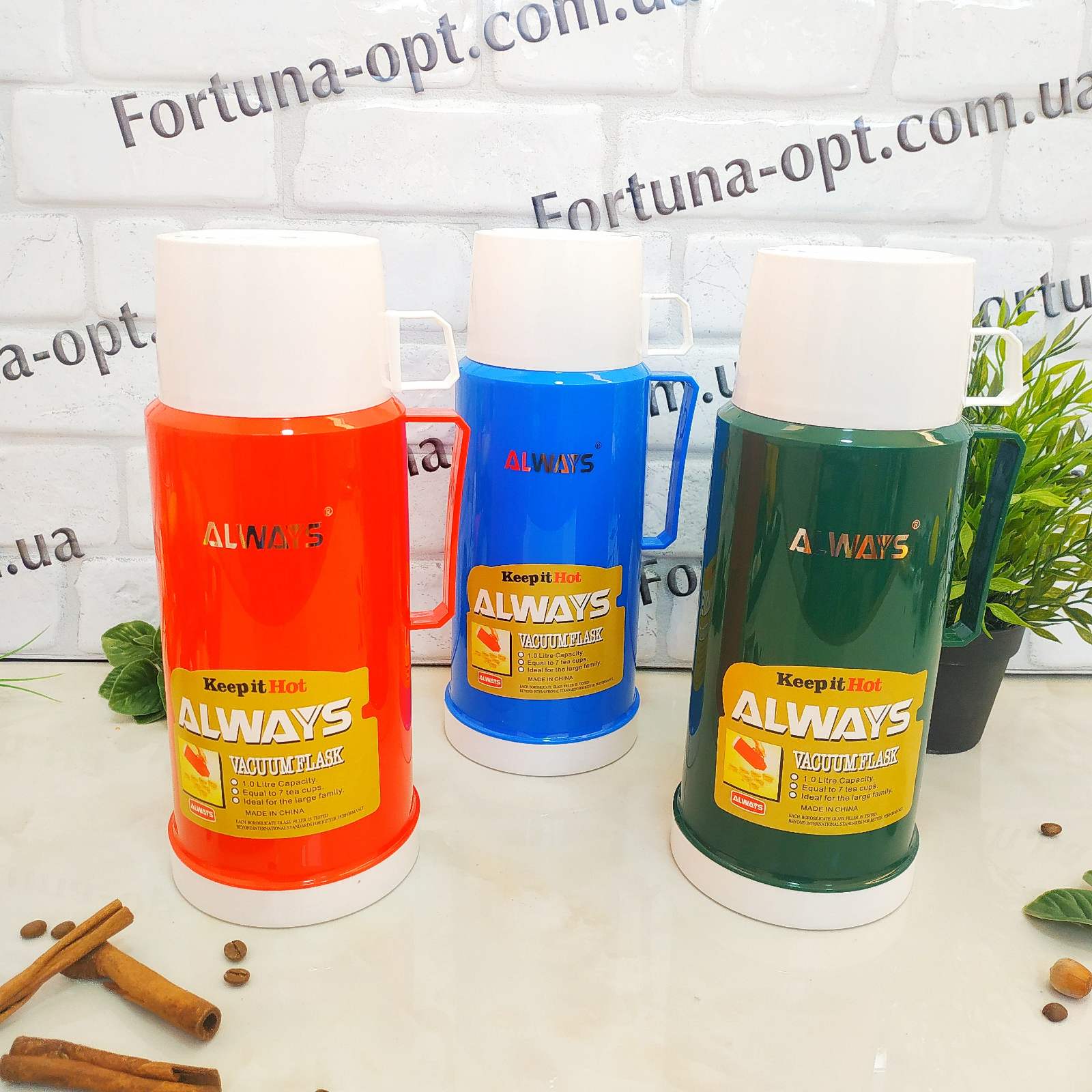 Термос со стеклянной колбой 1 л -A-Plus - 1631  ➜ фото ➜ розн цена $4.26 - Интернет-магазин ✅ Fortuna-opt.com.ua. ✅ 