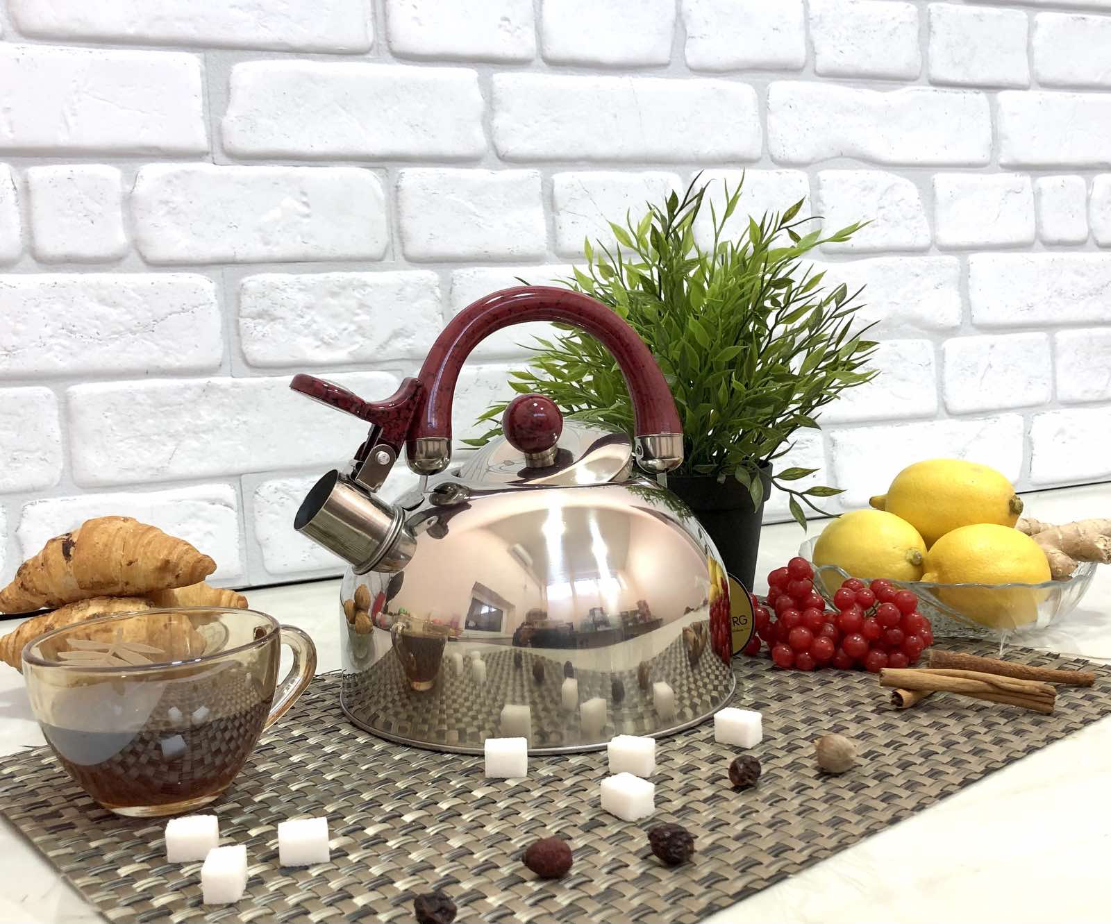 Чайник со свистком Edenberg EB - 3552 - 2,5л ✅ базовая цена $7.76 ✔ Опт ✔ Скидки ✔ Заходите! - Интернет-магазин ✅ Фортуна-опт ✅