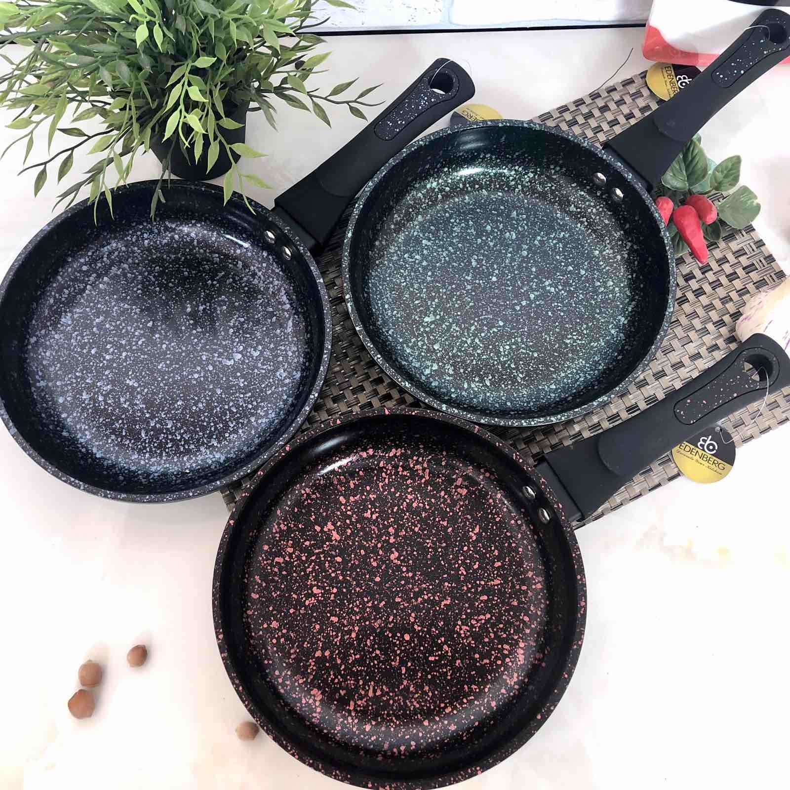 Сковорода с мраморным покрытие Edenberg EB - 3407 - 26 см ✅ базовая цена $9.10 ✔ Опт ✔ Скидки ✔ Заходите! - Интернет-магазин ✅ Фортуна-опт ✅