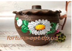 Макитра с крышкой 3 л Волна (красная глина) 7781 ➜ Оптом и в розницу ✅ актуальная цена - Интернет магазин ✅ Фортуна ✅