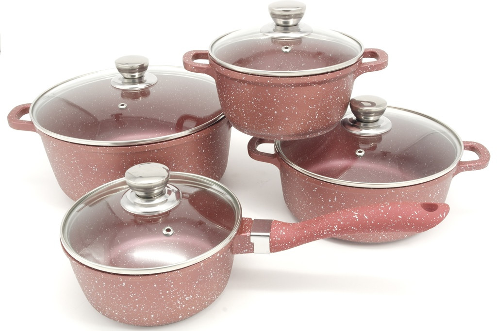 Набор кастрюль с мраморным покрытием А-Плюс -1507  ✅ базовая цена $54.61 ✔ Опт ✔ Скидки ✔ Заходите! - Интернет-магазин ✅ Фортуна-опт ✅