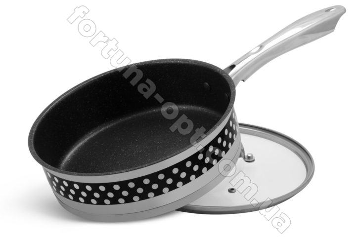 Набор кастрюль из нержавеющей стали в черный горох Edenberg EB - 4056➜ Опт и розница ✅ актуальная цена -Интернет магазин ✅ Фортуна ✅