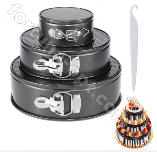 Набор круглых форм для выпечки с антипригарным покрытием A-Plus -1732 (3 шт) ✅ базовая цена 182.40 грн. ✔ Опт ✔ Скидки ✔ Заходите! - Интернет-магазин ✅ Фортуна-опт ✅