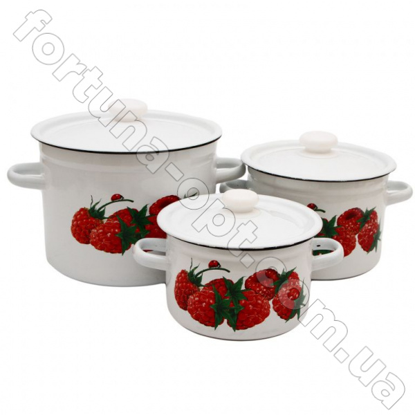 Набор кастрюль 822 Малинка ➜ Оптом и в розницу ✅ актуальная цена -Интернет магазин ✅ Фортуна ✅