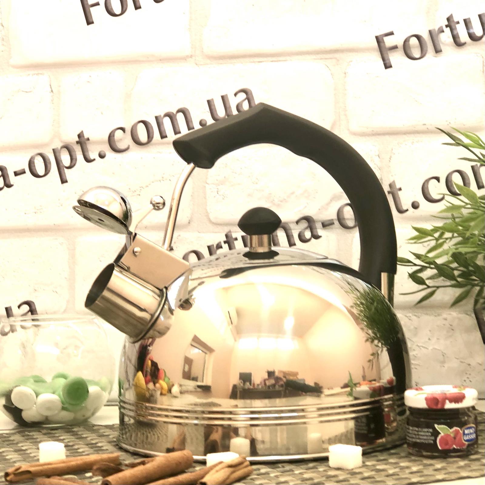 Чайник со свистком нержавейка 2,5 л A-Plus - 1324 ✅ базовая цена $8.45 ✔ Опт ✔ Скидки ✔ Заходите! - Интернет-магазин ✅ Фортуна-опт ✅