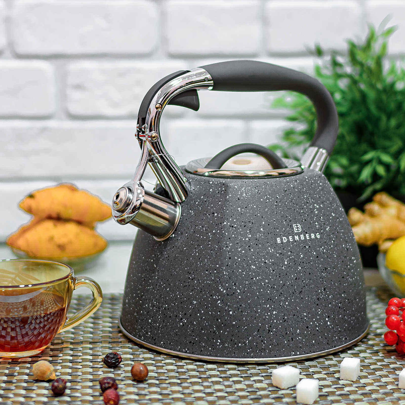 Чайник со свистком из нержавеющей стали 3 л Edenberg EB - 1981 ✅ базовая цена $18.75 ✔ Опт ✔ Скидки ✔ Заходите! - Интернет-магазин ✅ Фортуна-опт ✅