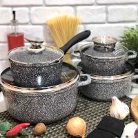 Набор посуды с мраморным покрытием Edenberg EB - 8010 ✅ базовая цена $57.31 ✔ Опт ✔ Акции ✔ Заходите! - Интернет-магазин Fortuna-opt.com.ua.