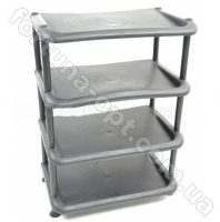 Полка для  обуви 4-х ярусная  черная (Стандарт ) 0721 ✅ базовая цена 205.86 грн. ✔ Опт ✔ Акции ✔ Заходите! - Интернет-магазин Fortuna-opt.com.ua.