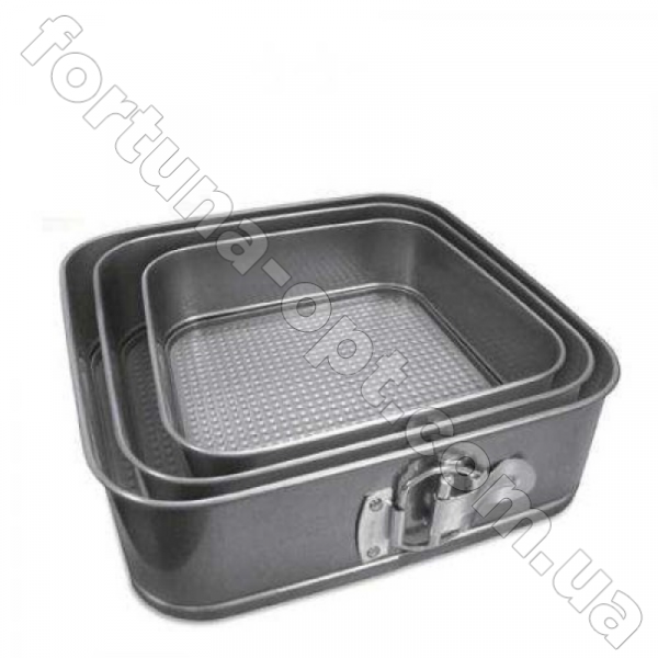 Набор квадратных форм для выпечки с антипригарным покрытием Empire ЕМ - 9867 (3 шт) ✅ базовая цена $10.95 ✔ Опт ✔ Скидки ✔ Заходите! - Интернет-магазин ✅ Фортуна-опт ✅