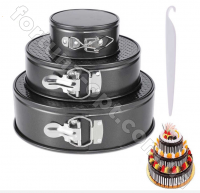 Набор круглых форм для выпечки с антипригарным покрытием A-Plus -1732 (3 шт) ➜ Оптом и в розницу ✅ актуальная цена -Интернет магазин ✅ Фортуна ✅