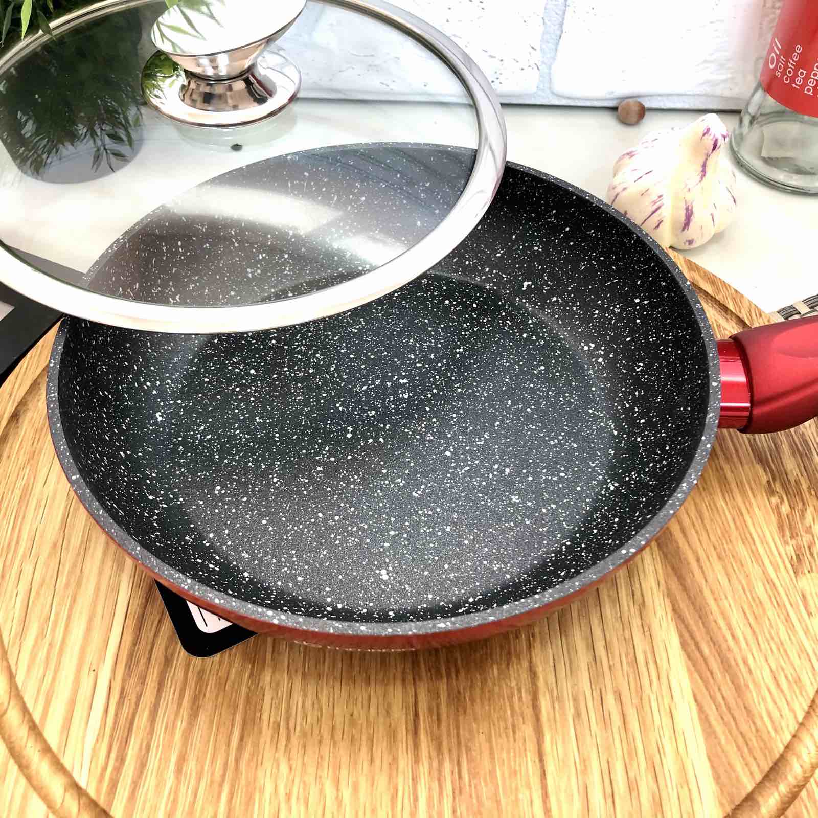 Сковорода с крышкой Edenberg EB  с мраморным покрытием 20 см - 3336  ✅ базовая цена $11.63 ✔ Опт ✔ Скидки ✔ Заходите! - Интернет-магазин ✅ Фортуна-опт ✅