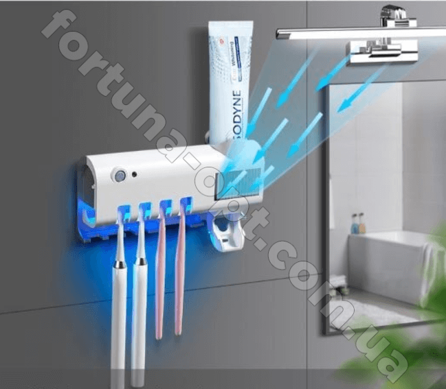 Диспенсер для зубных щеток с дозатором  свитящийся TV 000189 ✅ базовая цена $8.67 ✔ Опт ✔ Скидки ✔ Заходите! - Интернет-магазин ✅ Фортуна-опт ✅