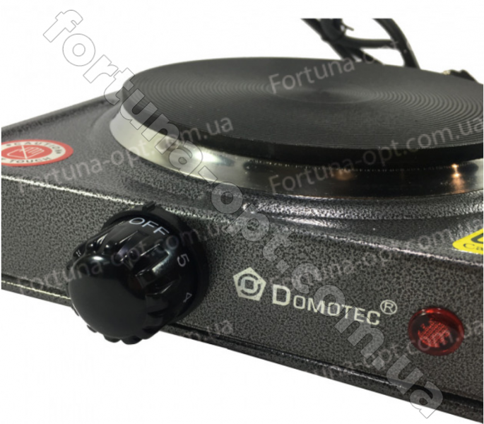 Электрическая плита с одной конфоркой Domotec -  5821 (1000 вт) ✅ базовая цена $10.45 ✔ Опт ✔ Скидки ✔ Заходите! - Интернет-магазин ✅ Фортуна-опт ✅