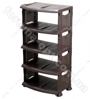 Полка для  обуви  5-ти ярусная коричневая (Ротанг ) 0730 ✅ базовая цена 263.74 грн. ✔ Опт ✔ Акции ✔ Заходите! - Интернет-магазин Fortuna-opt.com.ua.
