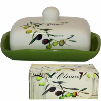 Масленка керам Оливки  3397-8 ✅ базовая цена 188.48 грн. ✔ Опт ✔ Акции ✔ Заходите! - Интернет-магазин Fortuna-opt.com.ua.