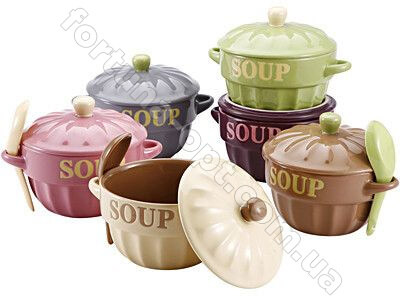 Миска суповая 3 пр 680 мл Bergner BG-1803003 ➜ Оптом и в розницу ✅ актуальная цена - Интернет магазин ✅ Фортуна ✅