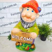 Гном Велком керамический 9687 ➜ Оптом и в розницу ✅ актуальная цена -Интернет магазин ✅ Фортуна ✅