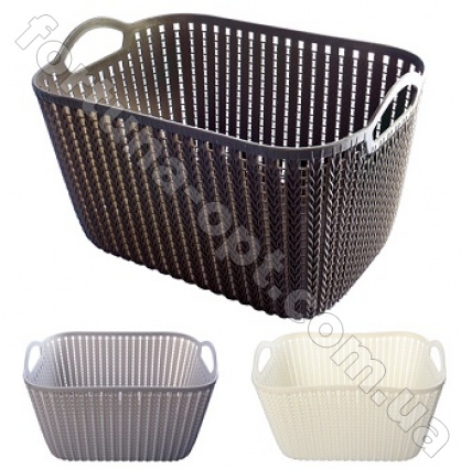 Корзина пластиковая плетенка 35*25*20 см - Stenson - 85498 ✅ базовая цена $3 ✔ Опт ✔ Скидки ✔ Заходите! - Интернет-магазин ✅ Фортуна-опт ✅