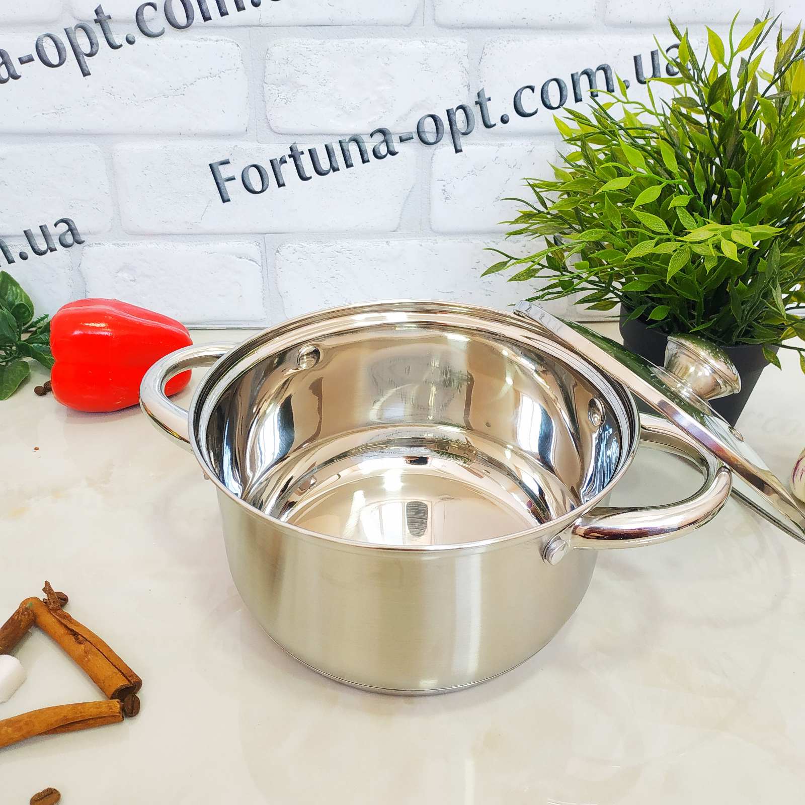 Набор кастрюль нержавеющие 4шт (2/2,8/3,7/6,5л) А-Плюс - 1296➜ Опт и розница ✅ актуальная цена -Интернет магазин ✅ Фортуна ✅