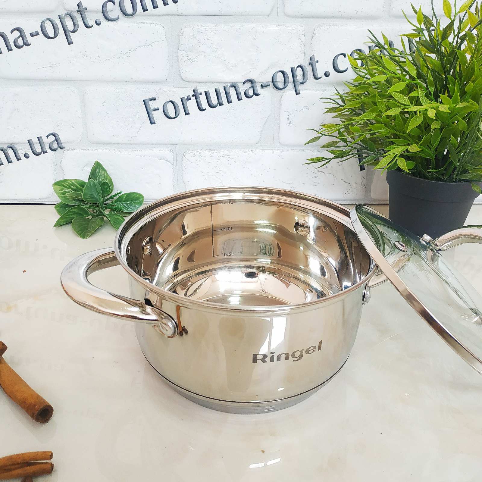 Набор нержавеющих кастрюль 12 предметов (1,9/2,6/3.6/4.35/6.1л+ковш1,15л) Ringel Hagen 6005➜ Опт и розница ✅ актуальная цена -Интернет магазин ✅ Фортуна ✅