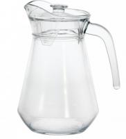 Кувшин стеклянный "Танжер" 1 л с крышкой Helios - 6282 ➜ Оптом и в розницу ✅ актуальная цена -Интернет магазин ✅Фортуна✅