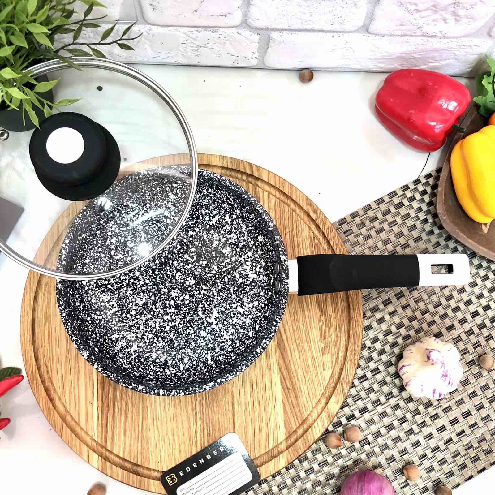 Сковорода с крышкой Edenberg EB - 9164 - 20 см ✅ базовая цена $11.11 ✔ Опт ✔ Скидки ✔ Заходите! - Интернет-магазин ✅ Фортуна-опт ✅