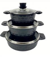 Н/р кастрюль мрамор 6пр (2,4/4,5/7,5л) Top Kitchen 00033 ✅ базовая цена $46.41 ✔ Опт ✔ Акции ✔ Заходите! - Интернет-магазин Fortuna-opt.com.ua.