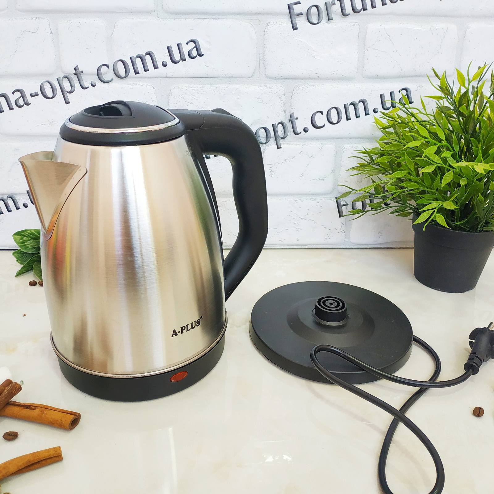 Чайник электрический н/ж 2,0л A-Plus - 2132 (2000 Вт) ✅ базовая цена $6.81 ✔ Опт ✔ Скидки ✔ Заходите! - Интернет-магазин ✅ Фортуна-опт ✅